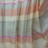 záclona voál žlut.fia. oran.kvítka pruhy